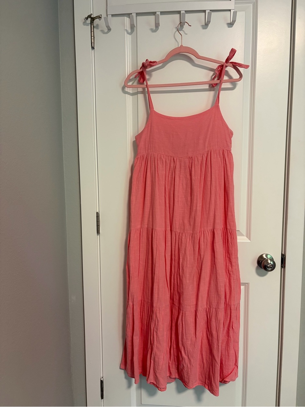 Zara Pink Coral Smocked Maxi Dress